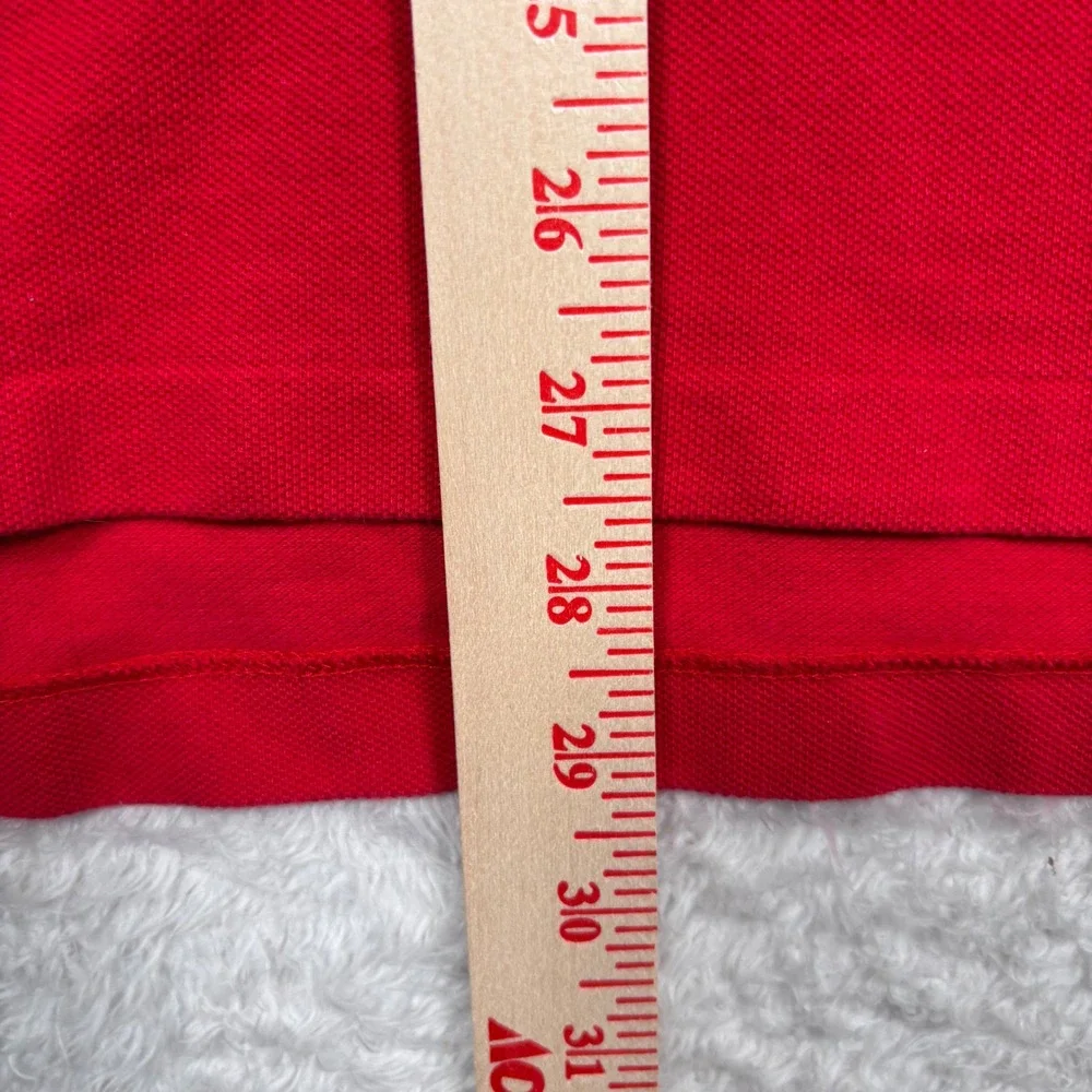 Polo Ralph Lauren Polo Shirt Men L Red Short Sleeve Pocket PONY LOGO Preppy Golf